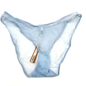 Skims Ultra Fine Mesh Bikini Panties NWT Light Blue Glacier Size 4X